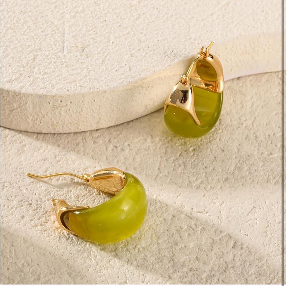 Acrylic Teardrop Chunky Earrings
